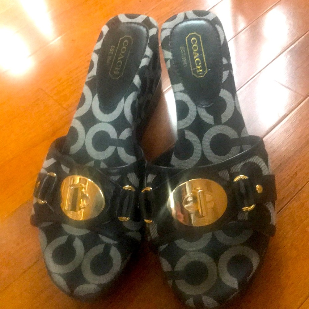 Coach wedge sandal shoe
